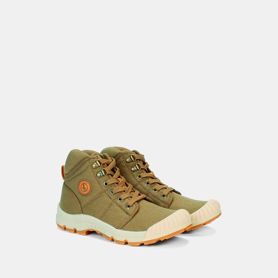 Aigle The Canvas Shoe For Adventurers Hiking Shoes Women Olive ZA-42315